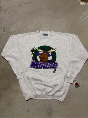 Vintage 90s Minnesota Moose Hockey Crewneck Sweatshirt